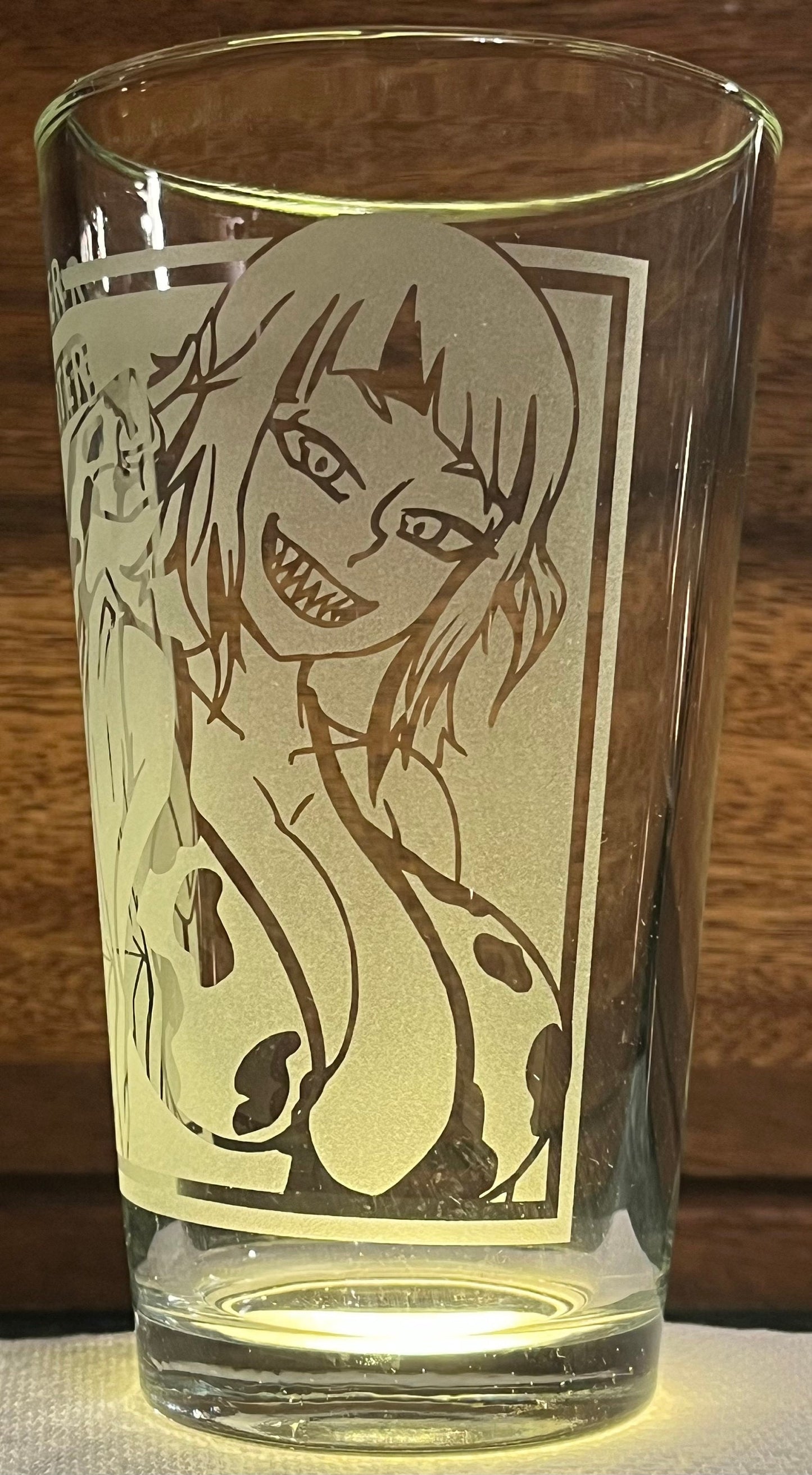 Gawr Gura Etched Pint Glass