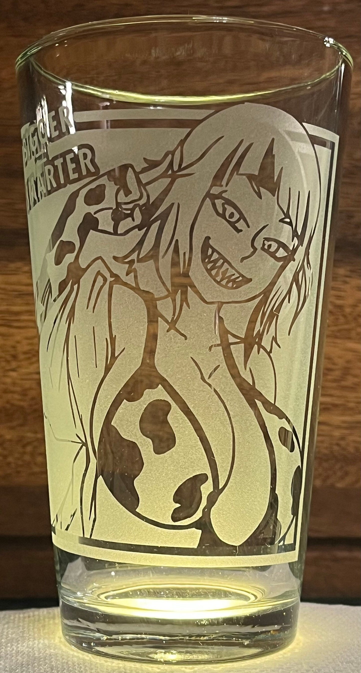 Gawr Gura Etched Pint Glass