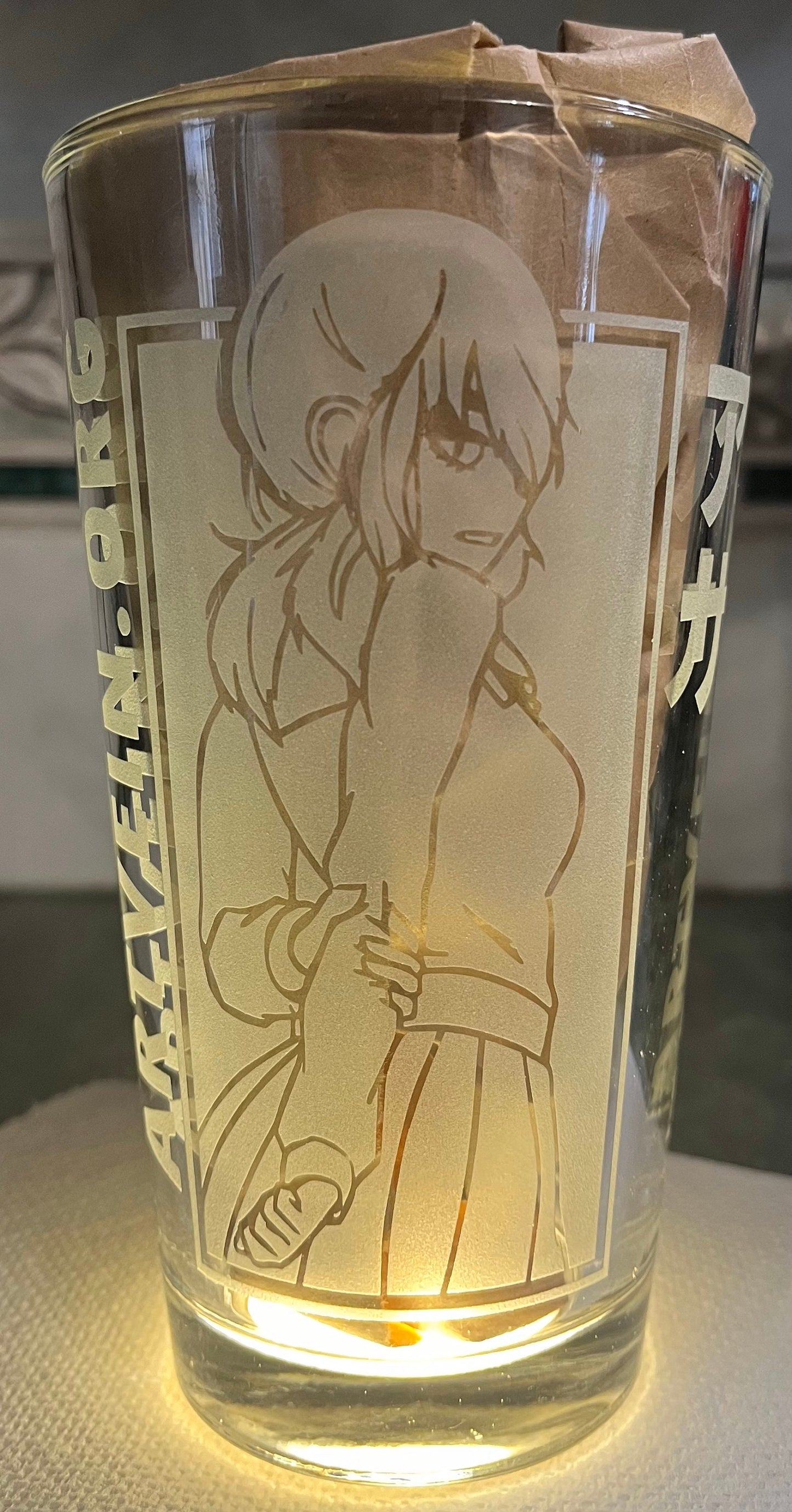 Chainsaw Man - Yoru / Asa | Double Sided Etched Pint Glass