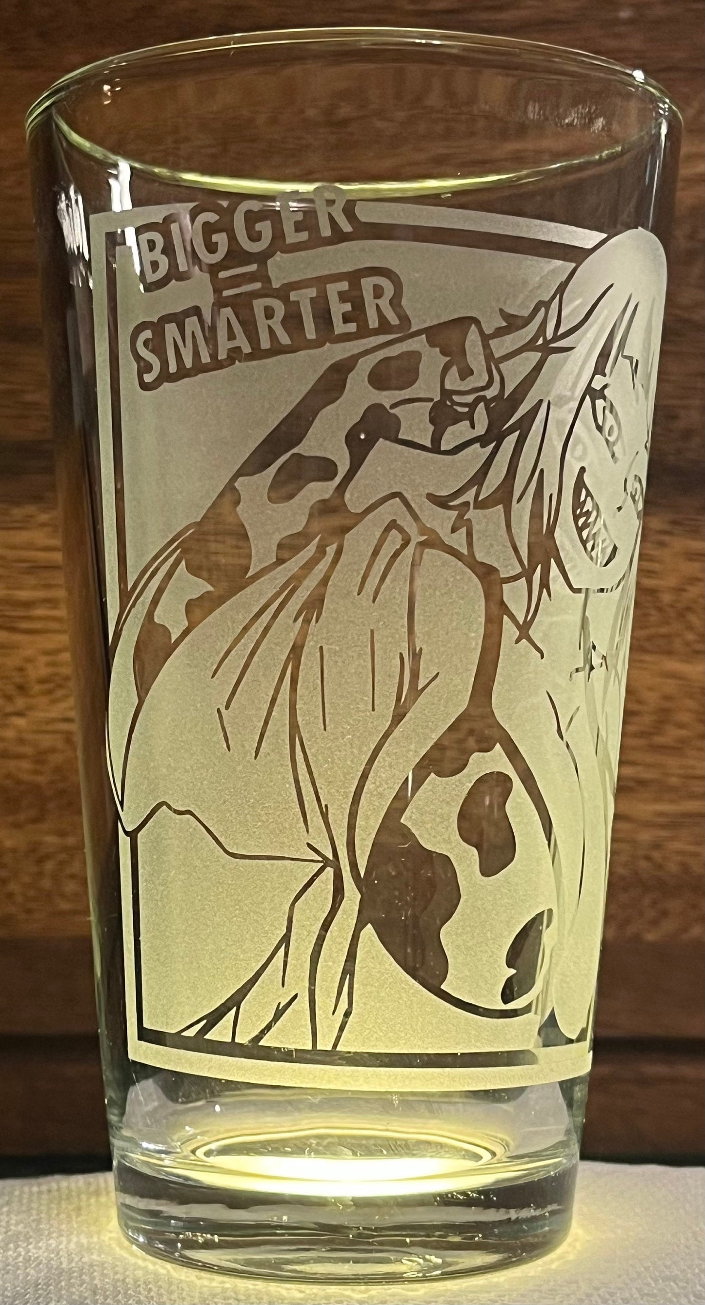 Gawr Gura Etched Pint Glass