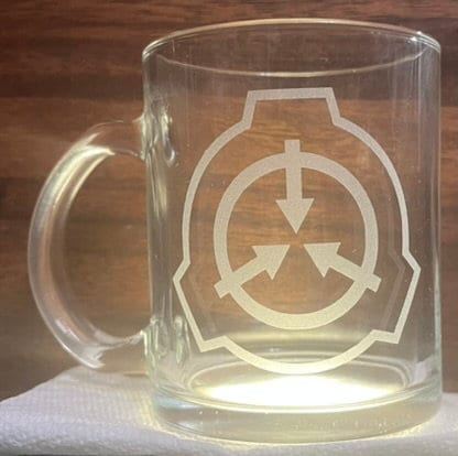 SCP Foundation / UIU / MC&D Logos | Etched Glass Mugs