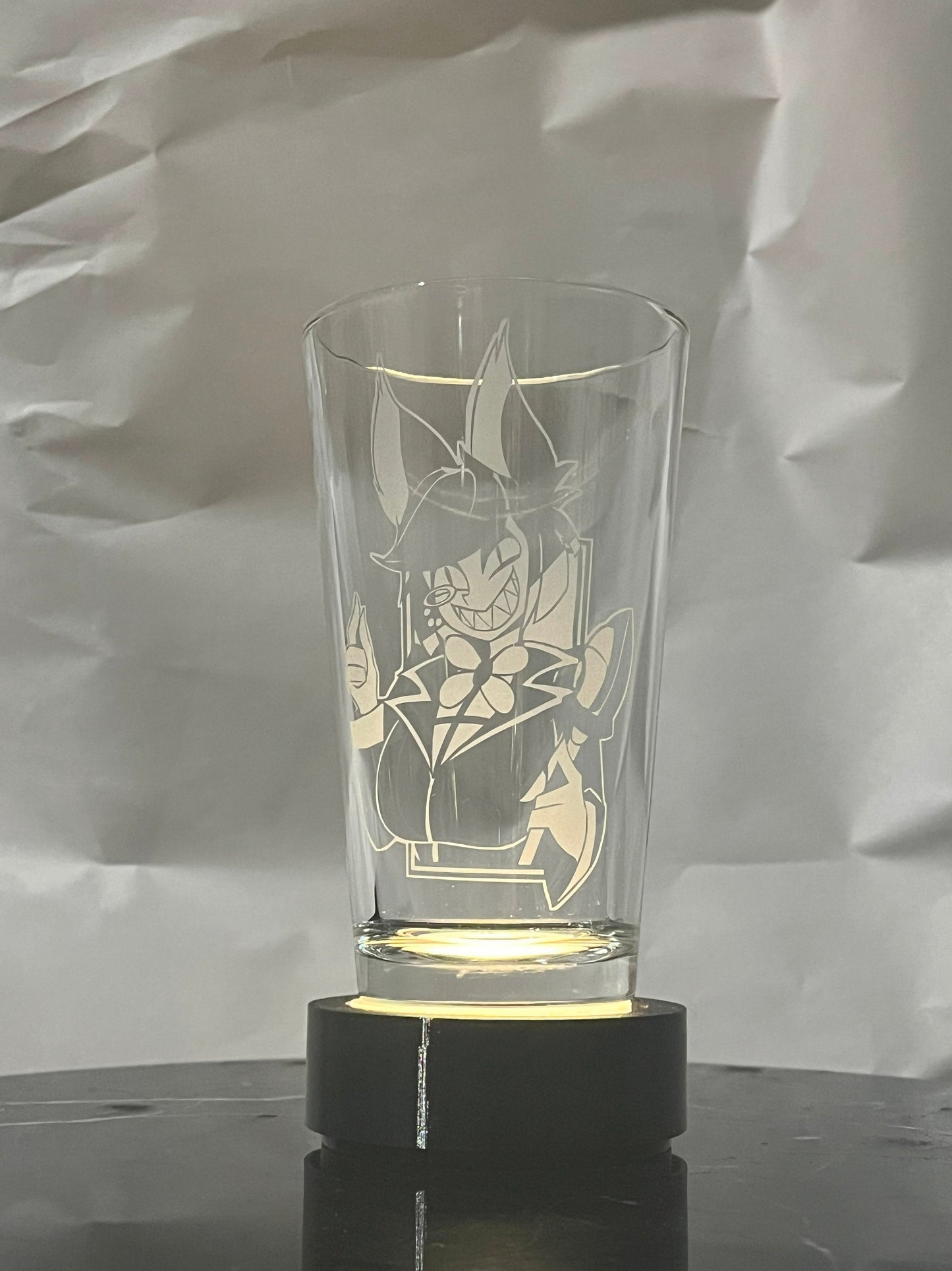 Hazbin Hotel - Female Alastor | Etched Pint Glass