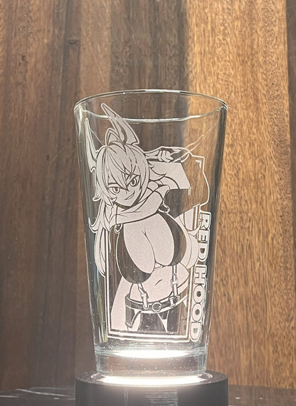 Nikke: Goddess of Victory - Red Hood | Etched Pint Glass