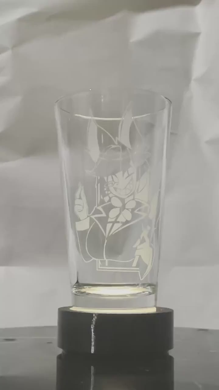 Hazbin Hotel - Female Alastor | Etched Pint Glass