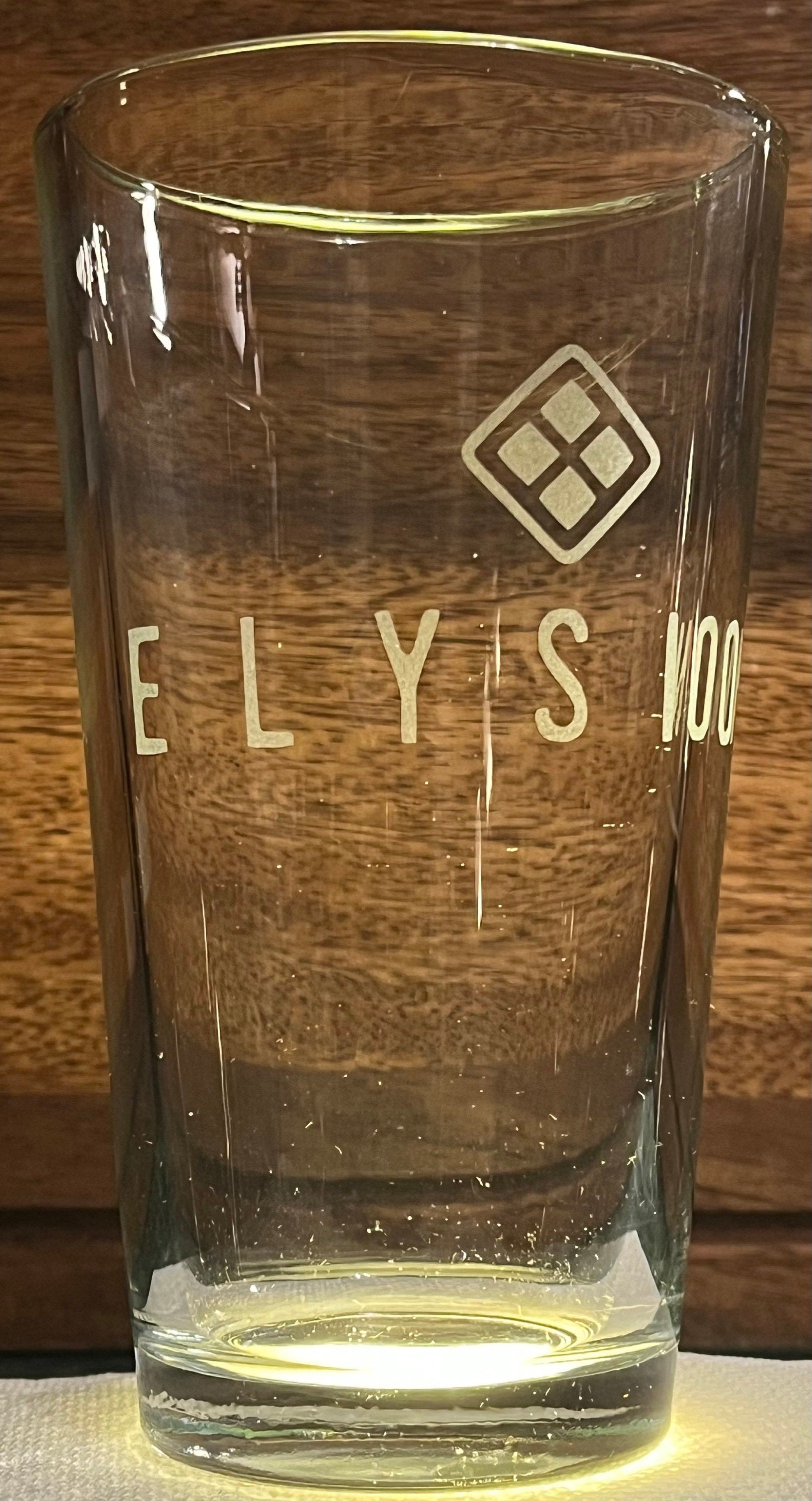 Nikke Manufacturer Logo Etched Pint Glass - Tetra Line / Elysion / Missilis / Pilgrim
