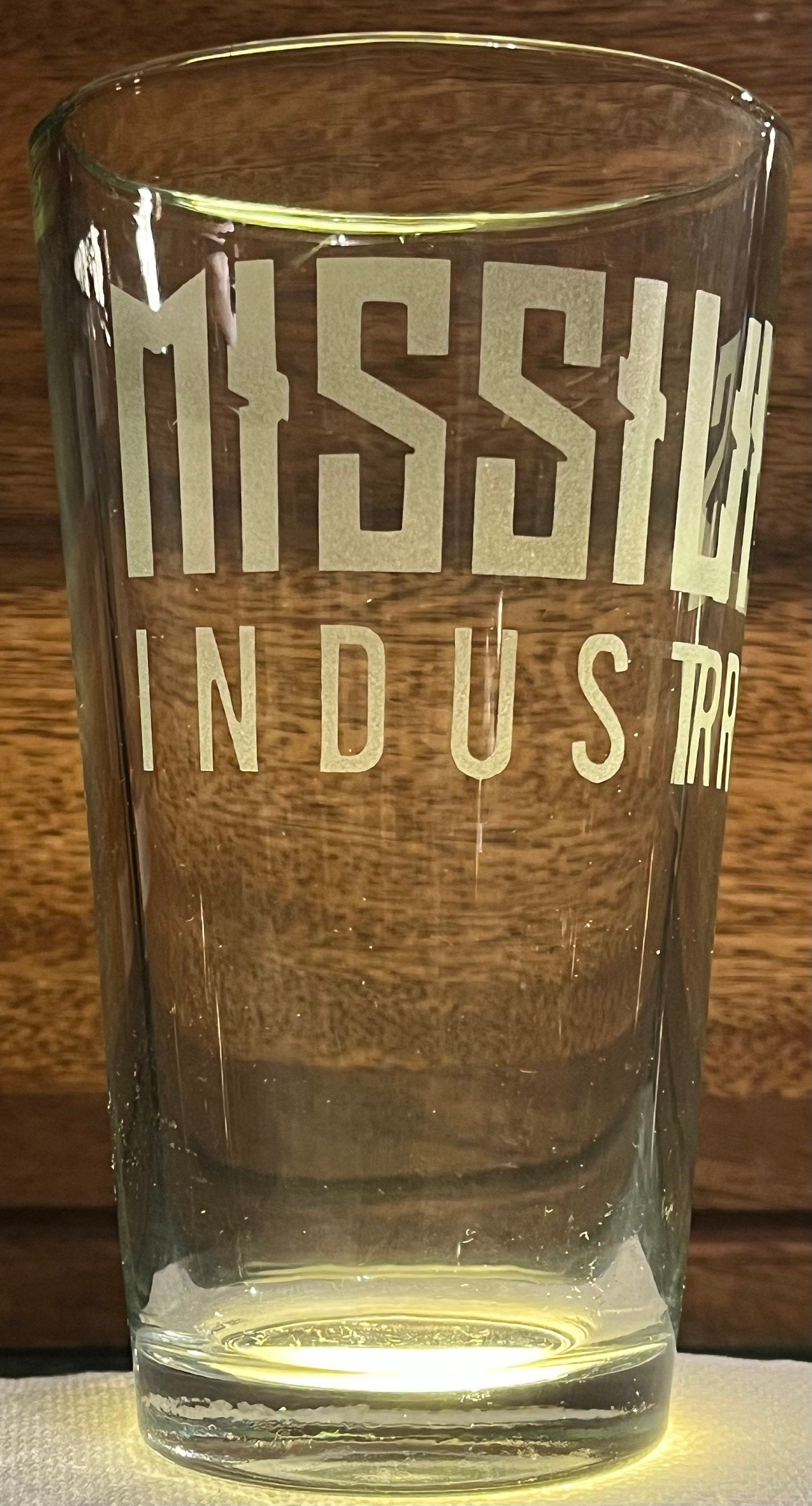 Nikke Manufacturer Logo Etched Pint Glass - Tetra Line / Elysion / Missilis / Pilgrim