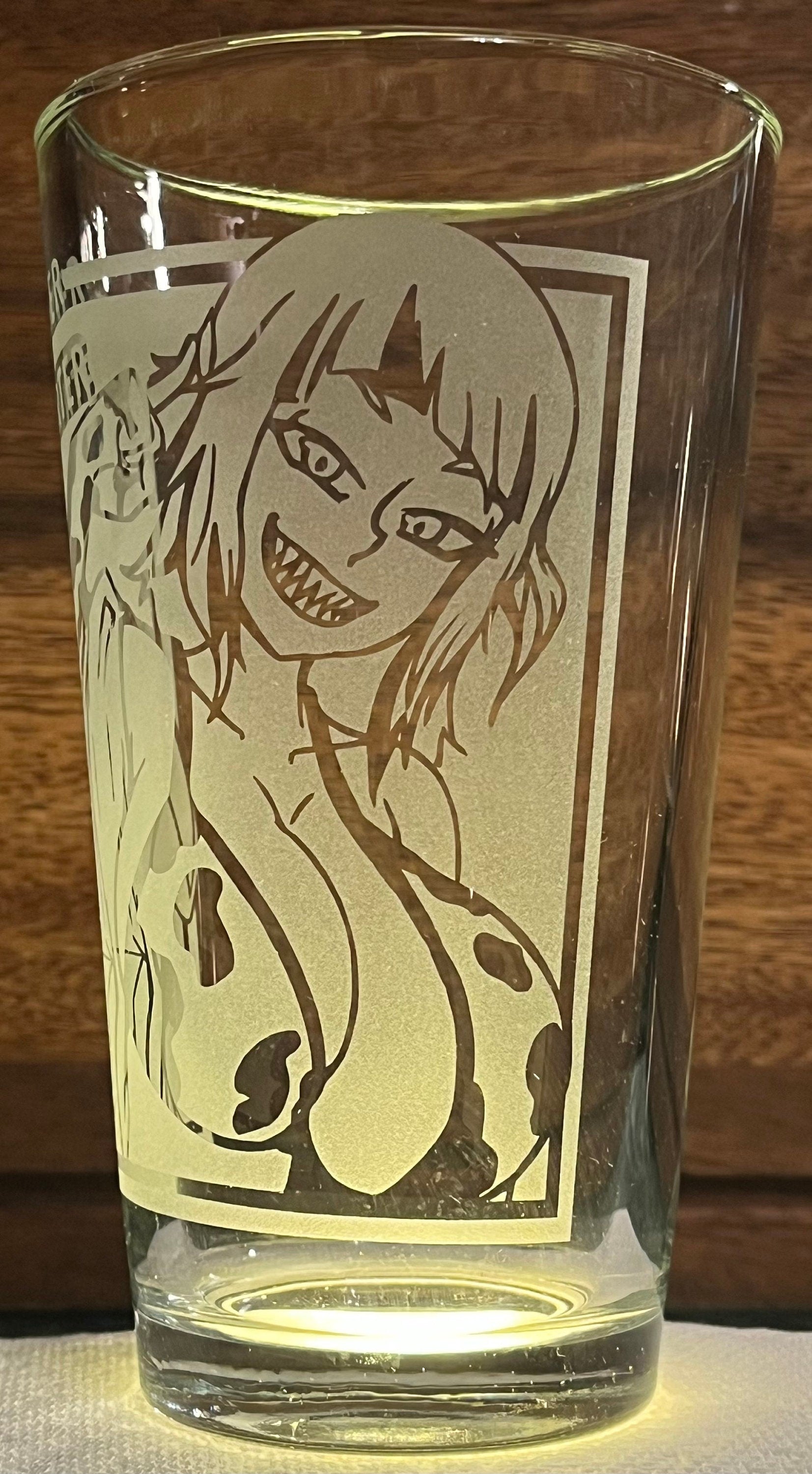 Gawr Gura Etched Pint Glass