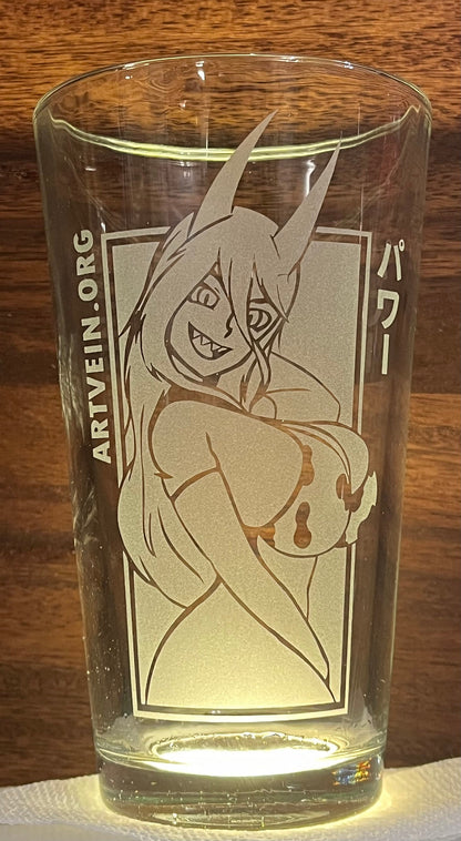 Chainsaw Man - Power | Etched Pint Glass