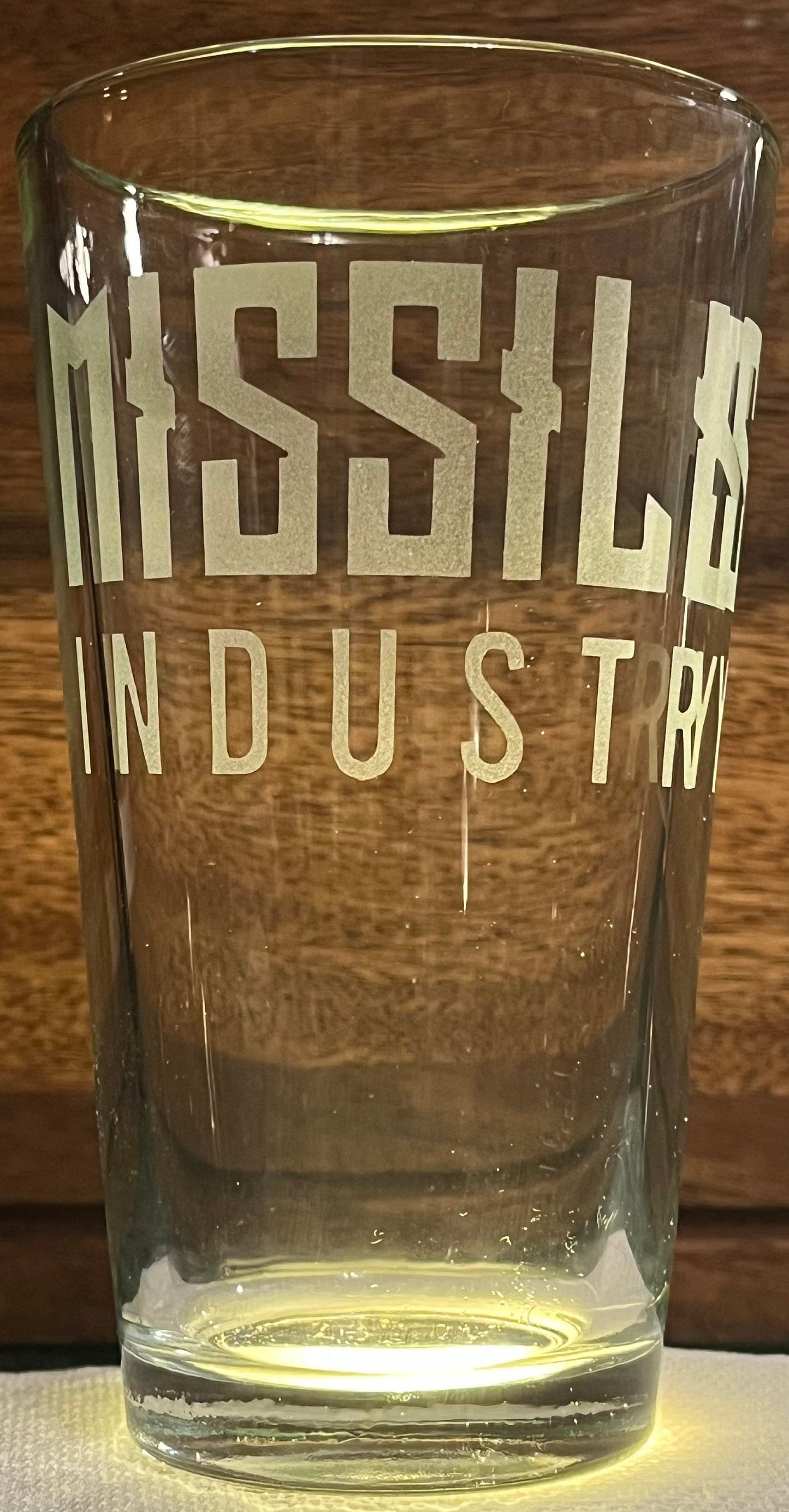 Nikke Manufacturer Logo Etched Pint Glass - Tetra Line / Elysion / Missilis / Pilgrim