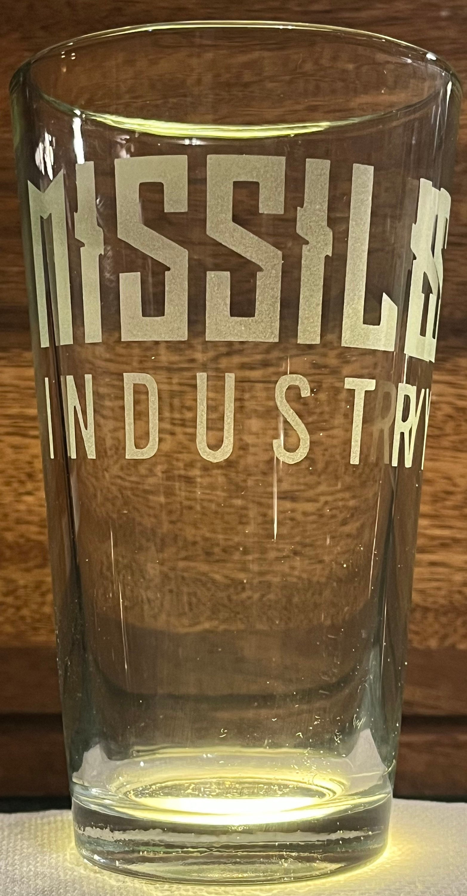 Nikke Manufacturer Logo Etched Pint Glass - Tetra Line / Elysion / Missilis / Pilgrim