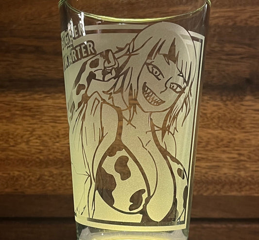 Gawr Gura Etched Pint Glass
