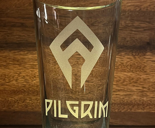 Nikke Manufacturer Logo Etched Pint Glass - Tetra Line / Elysion / Missilis / Pilgrim