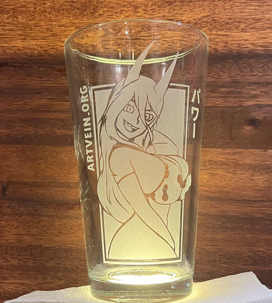 Chainsaw Man - Power | Etched Pint Glass
